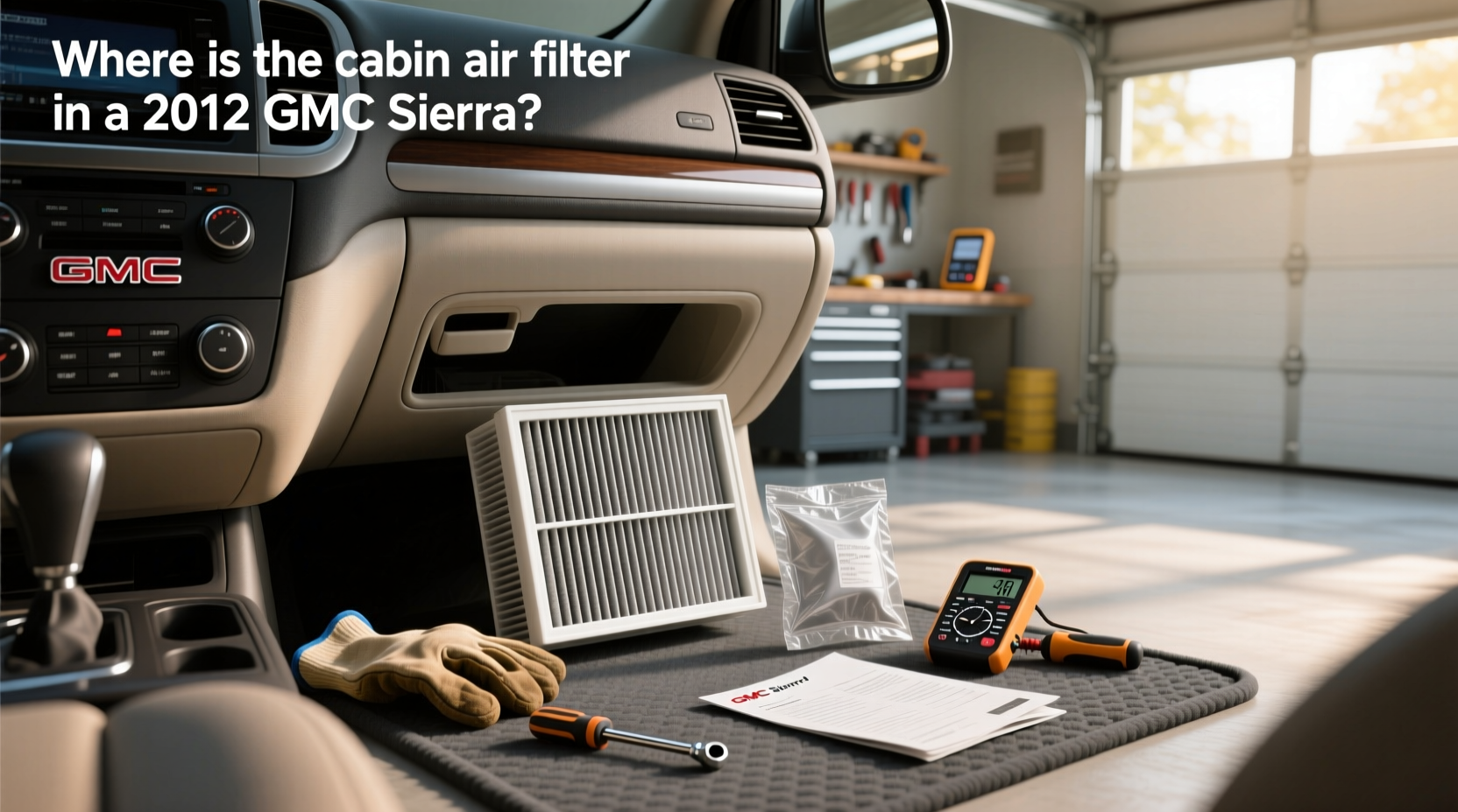 2012 gmc sierra cabin air filter location replacement