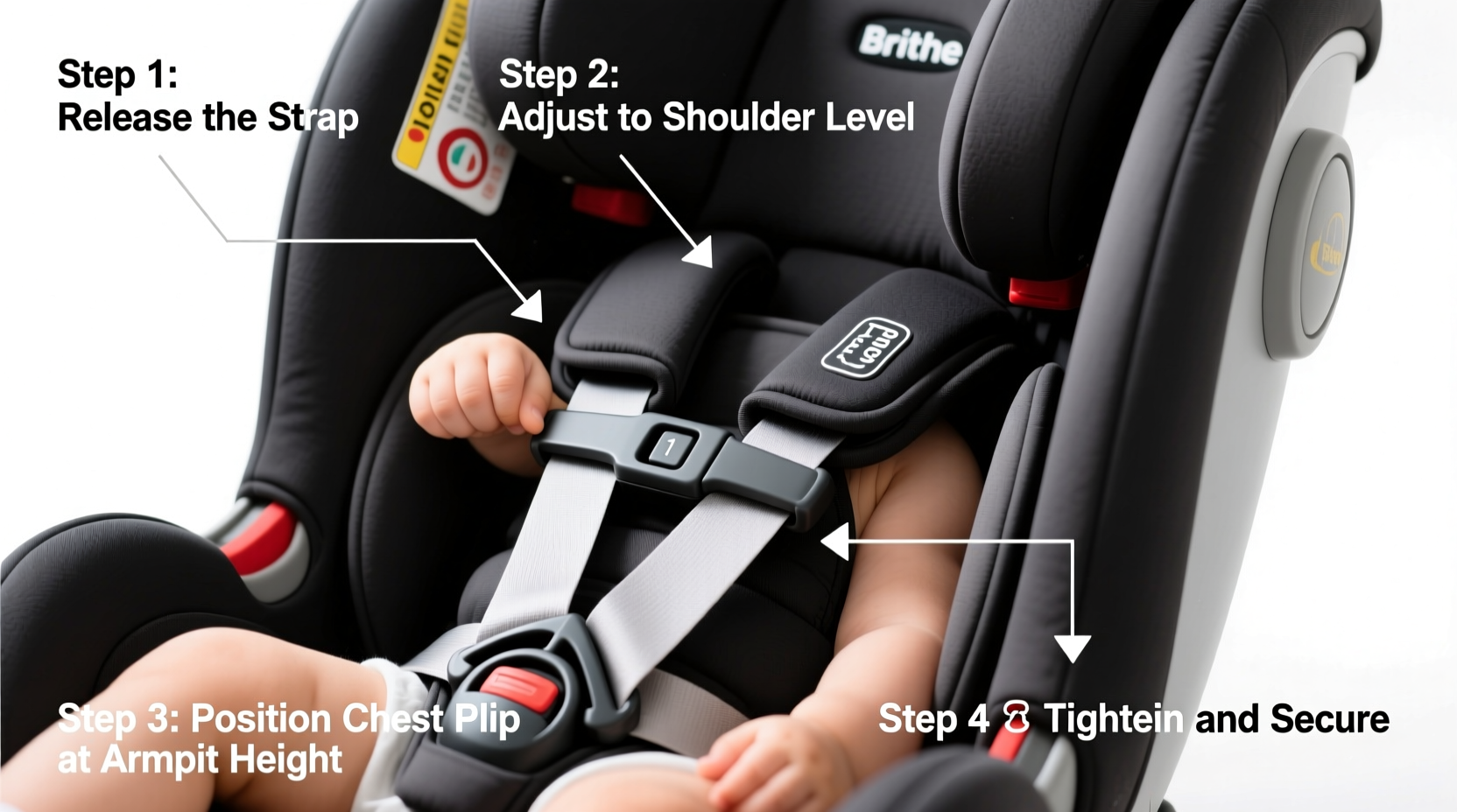 how to adjust straps britax car seat