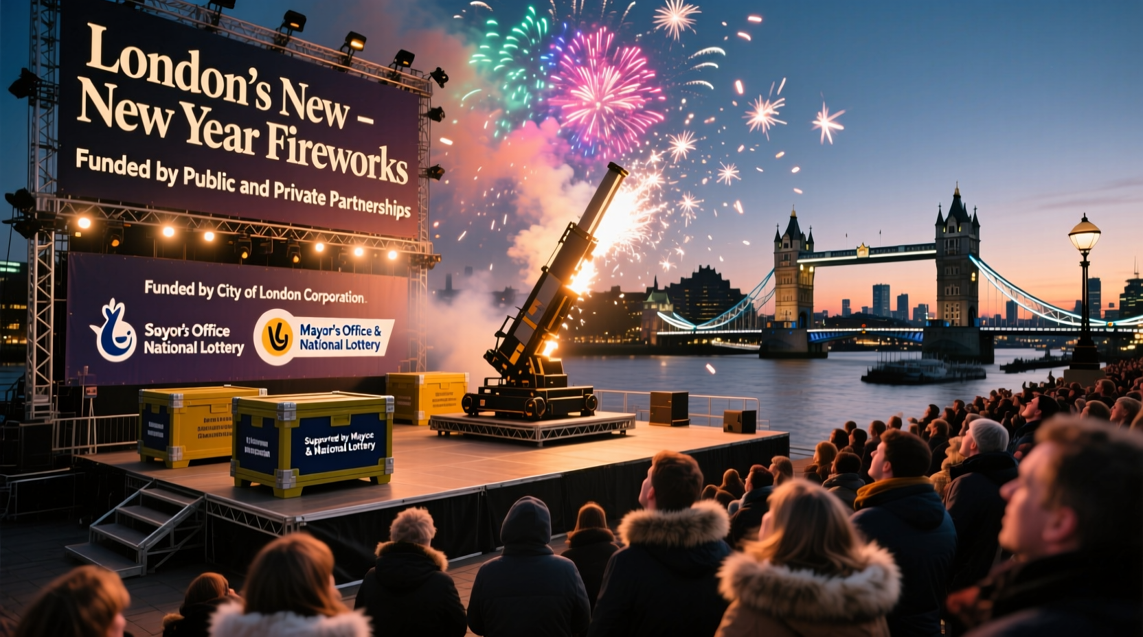 who funds london new year fireworks