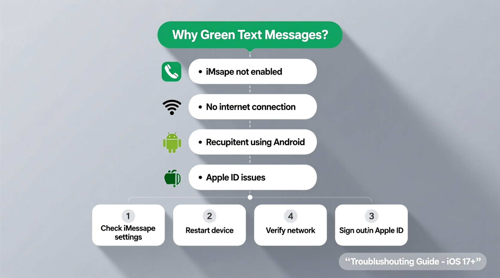 why are my text messages sending green troubleshooting guide
