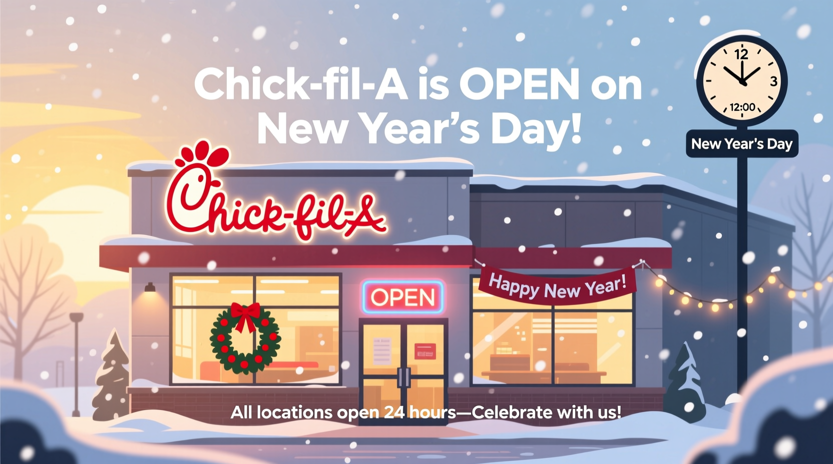 is chick fil a open on news years day