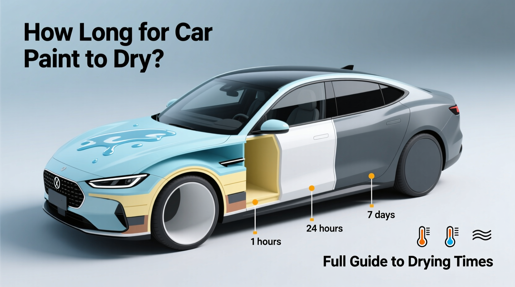 how long for car paint to dry