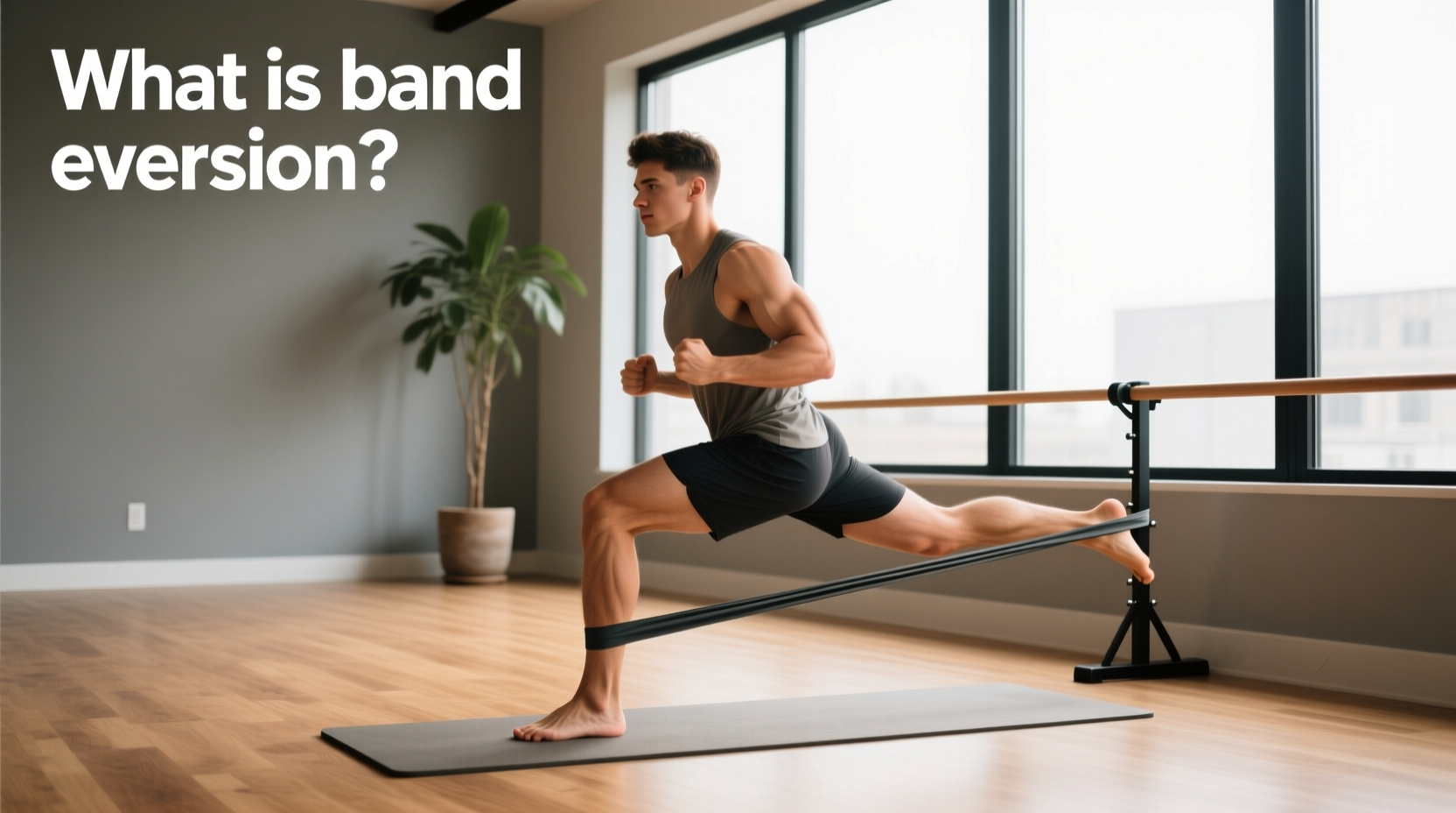 ankle eversion with resistance band guide