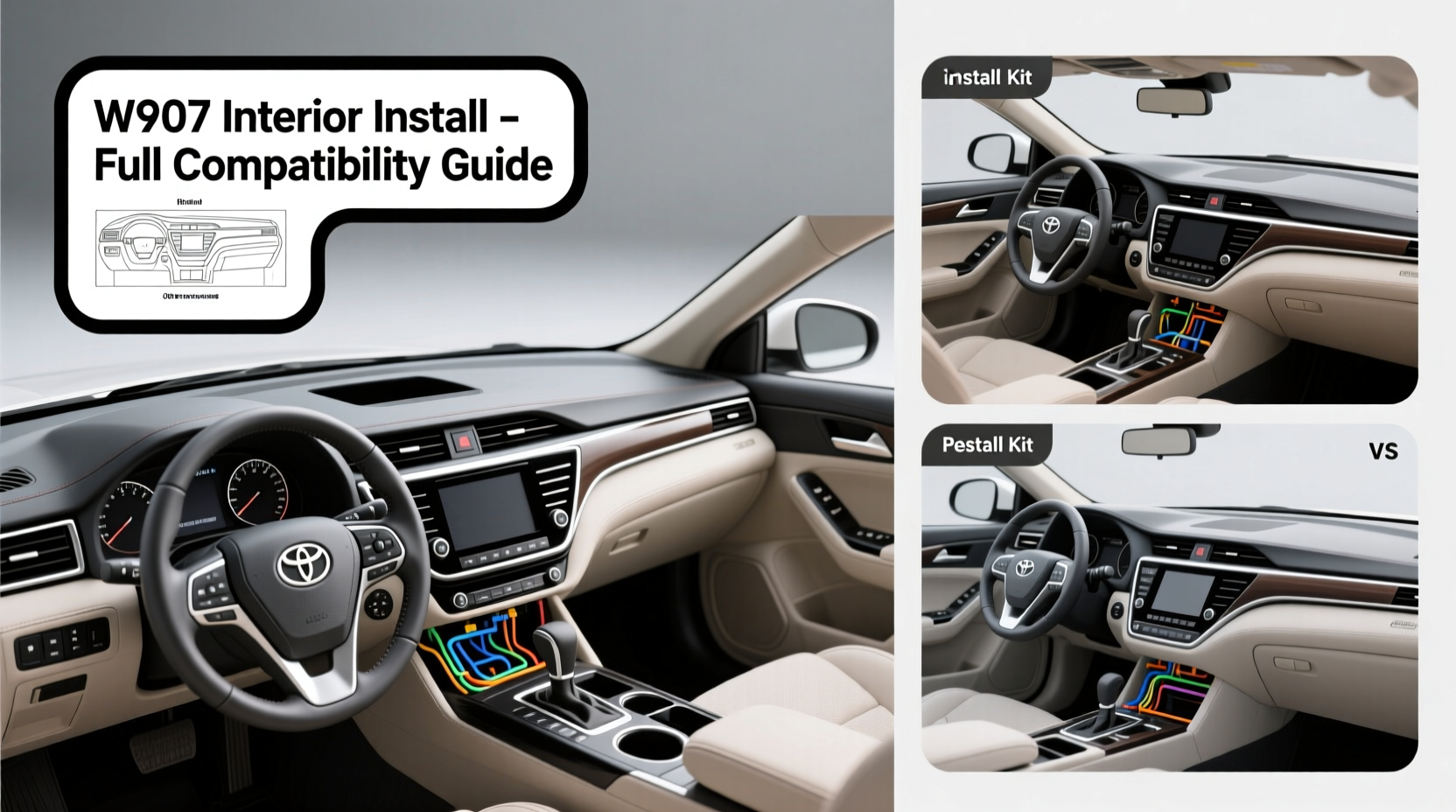 w907 interior install toyota camry
