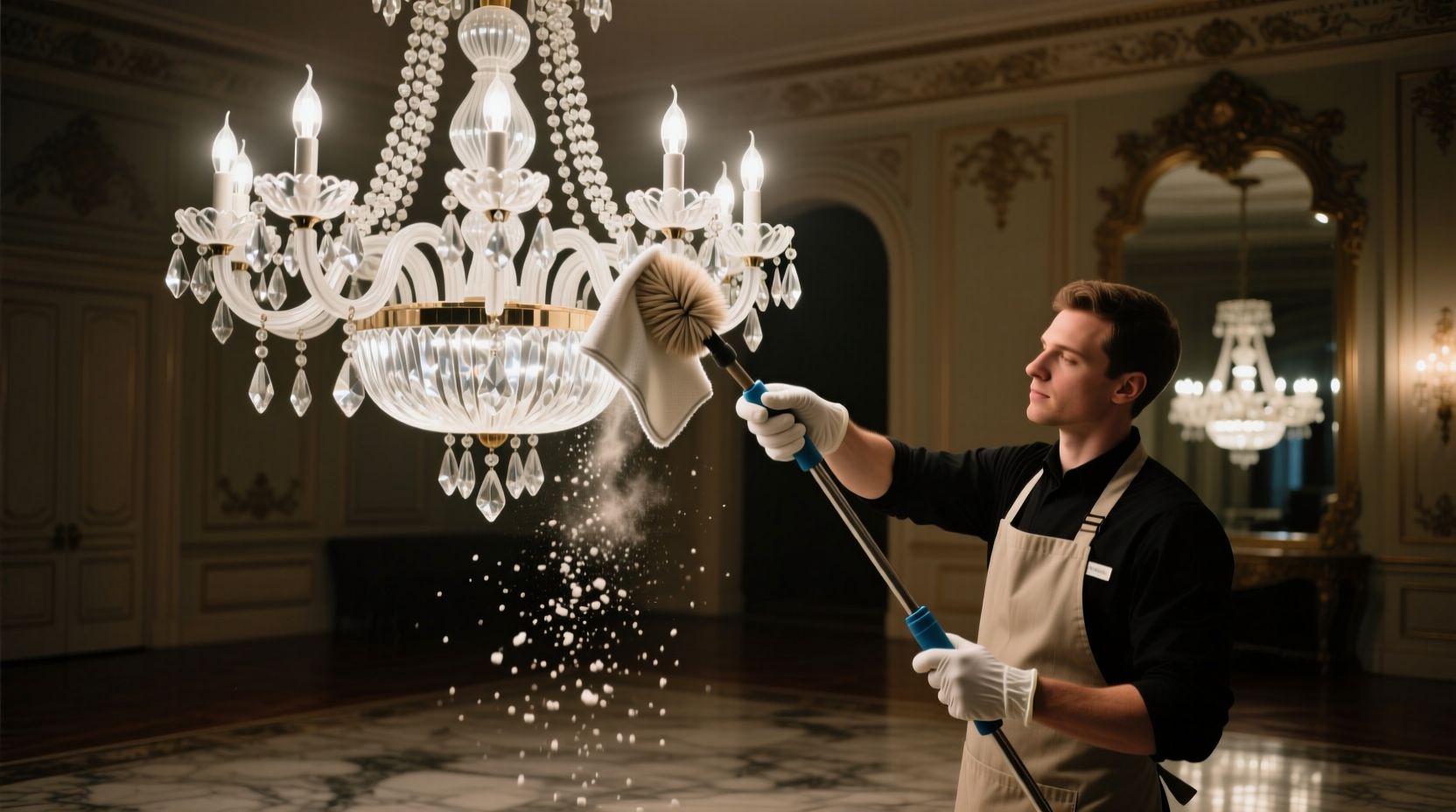 how to clean a chandelier
