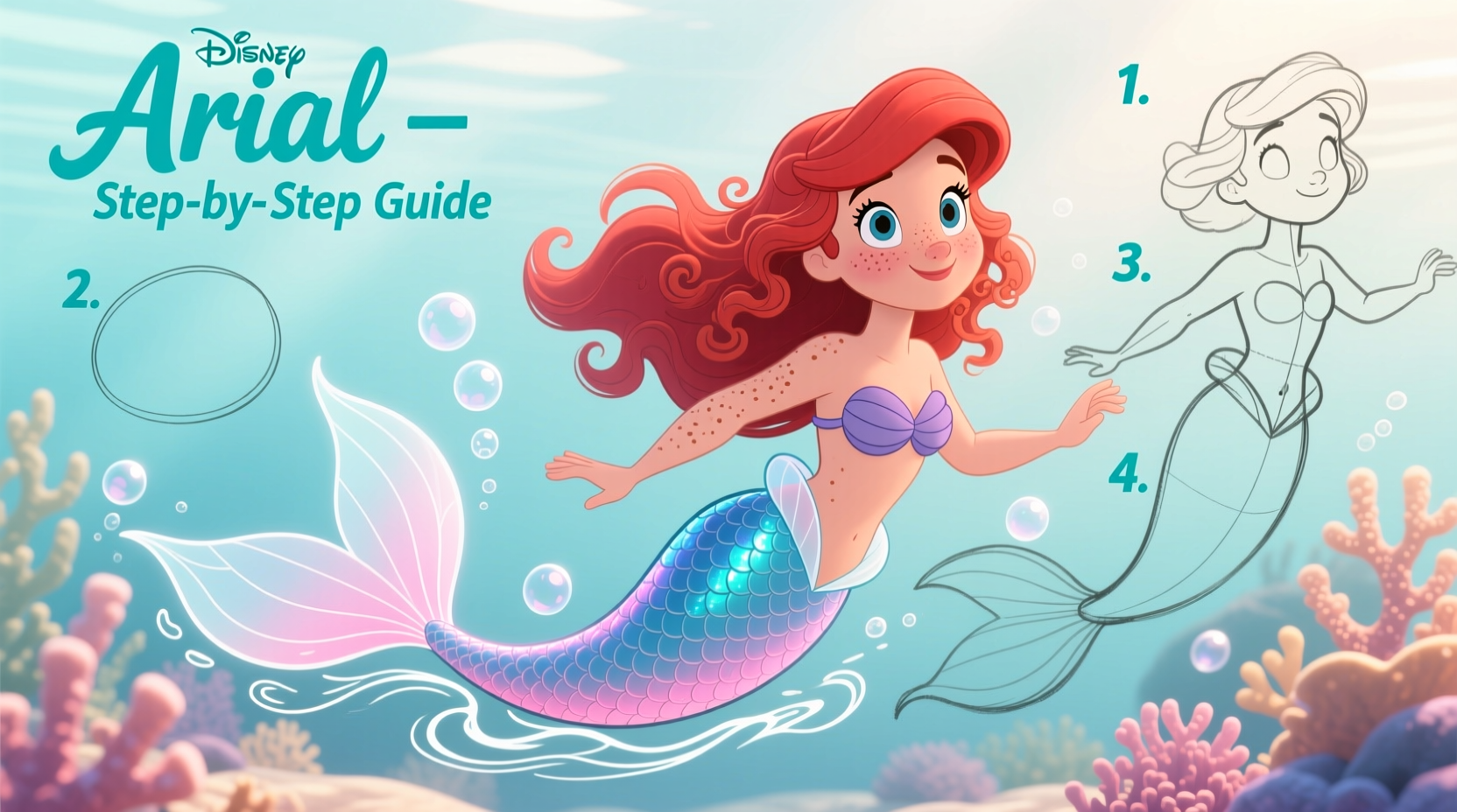 mastering how to draw disney princess ariel step by step a complete guide for beginners