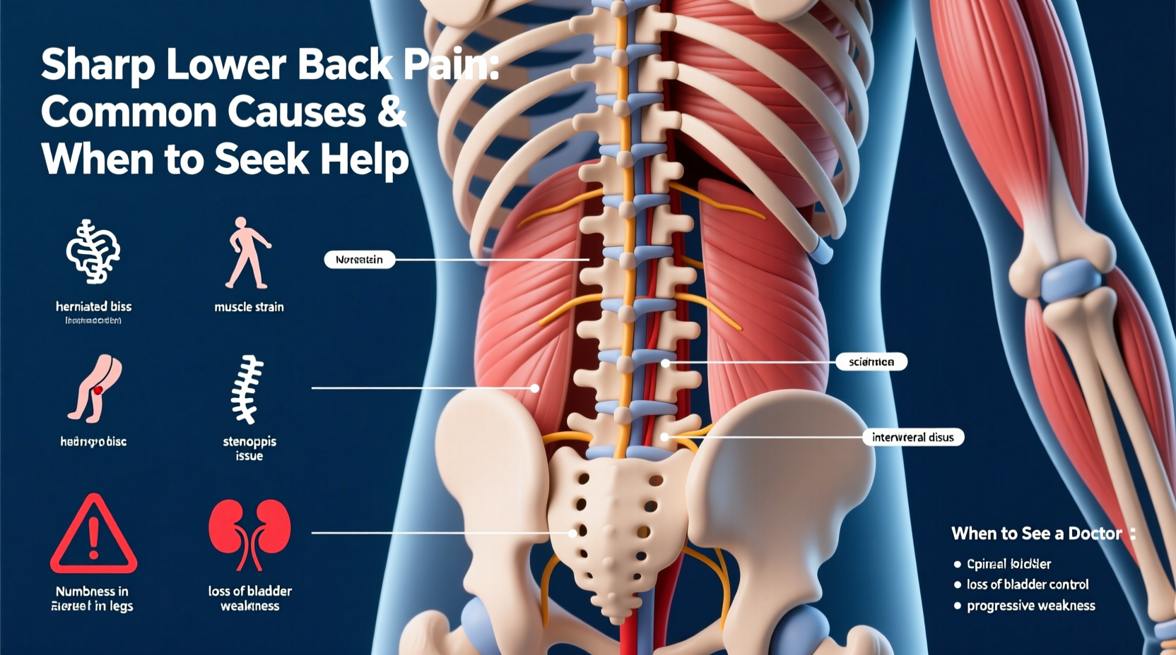 sharp pain in lower back common causes when to get help