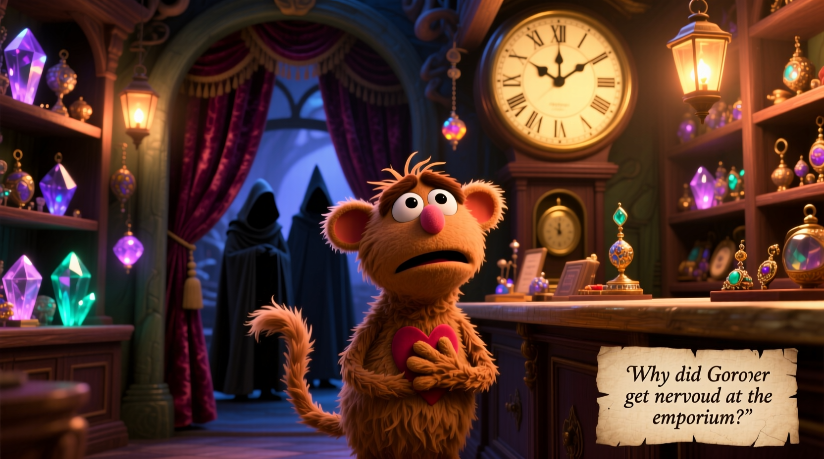 why did grover get nervous at the emporium explained