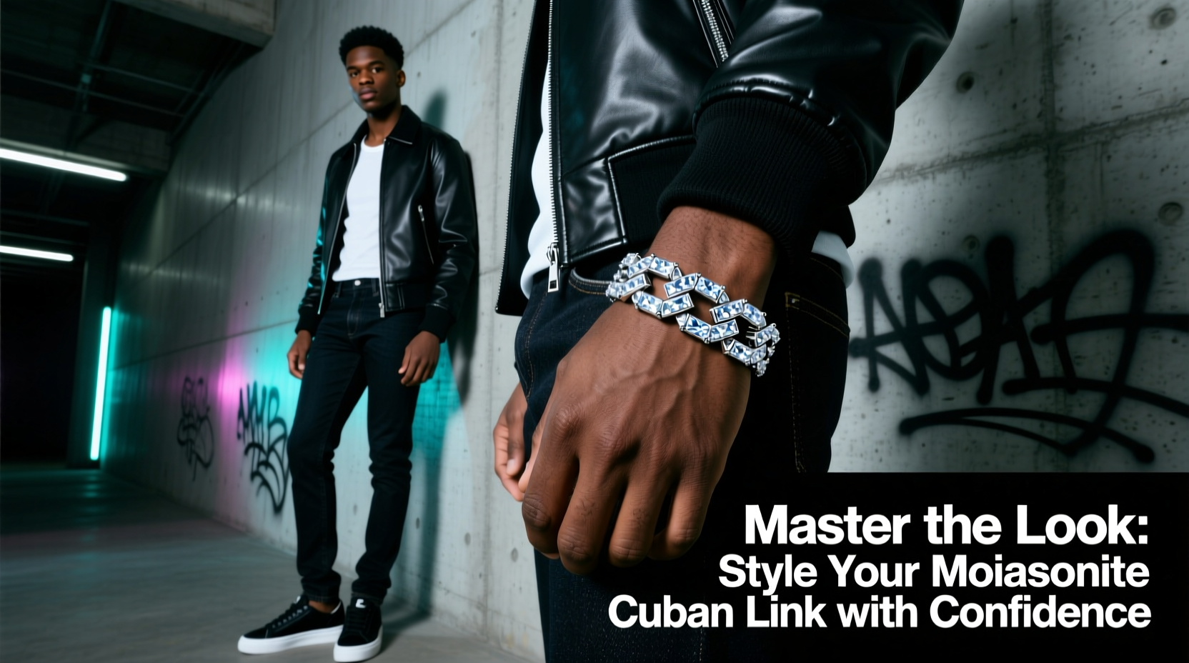 mastering the hip hop look expert tips to style your moissanite cuban link bracelet with confidence