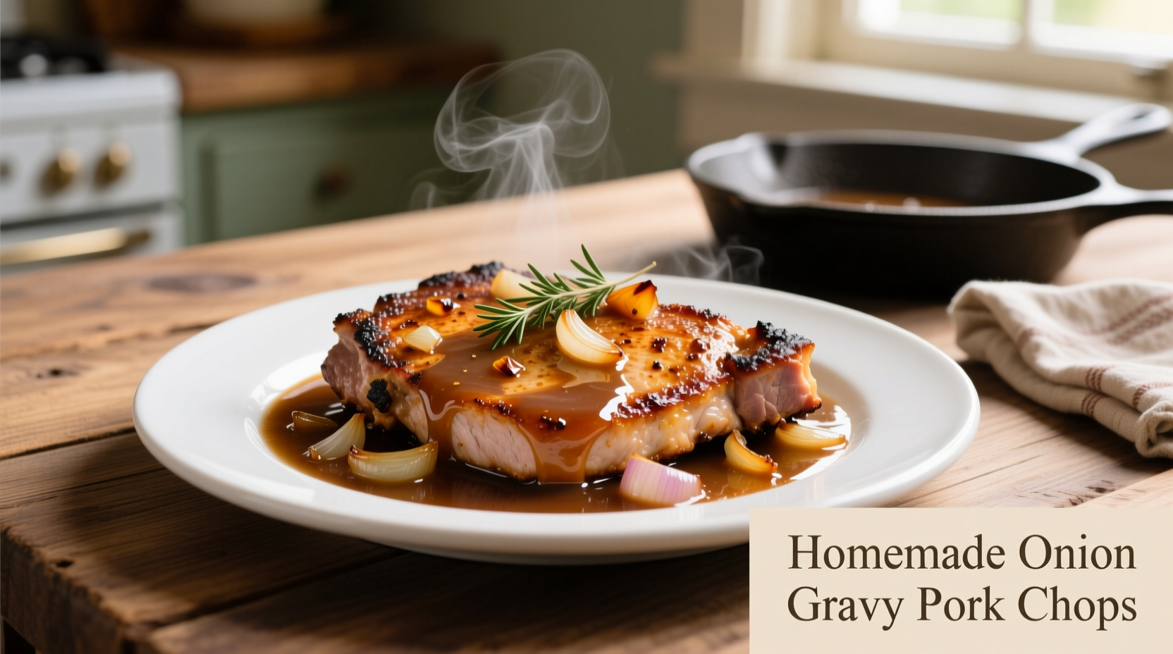 pork chops with onion gravy