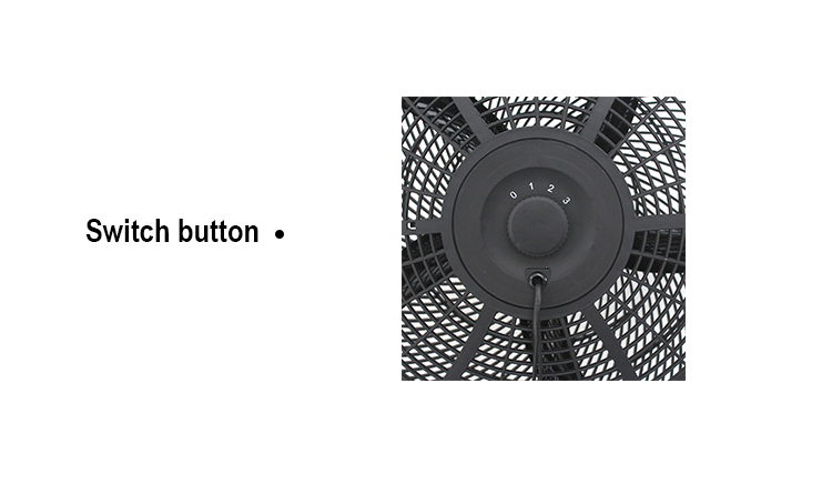 Multi-Angle 360 Degree Rotation Industrial Plastic Floor Fan 20 Inch Turbo Fan