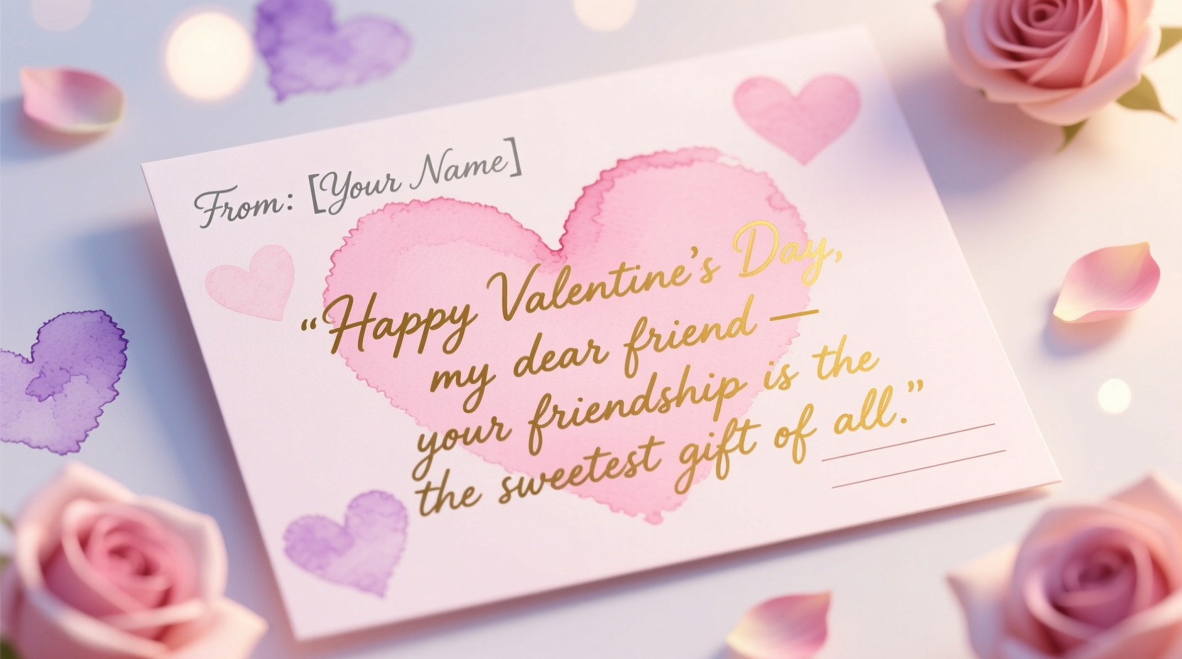 what do you write to a friend on valentines day