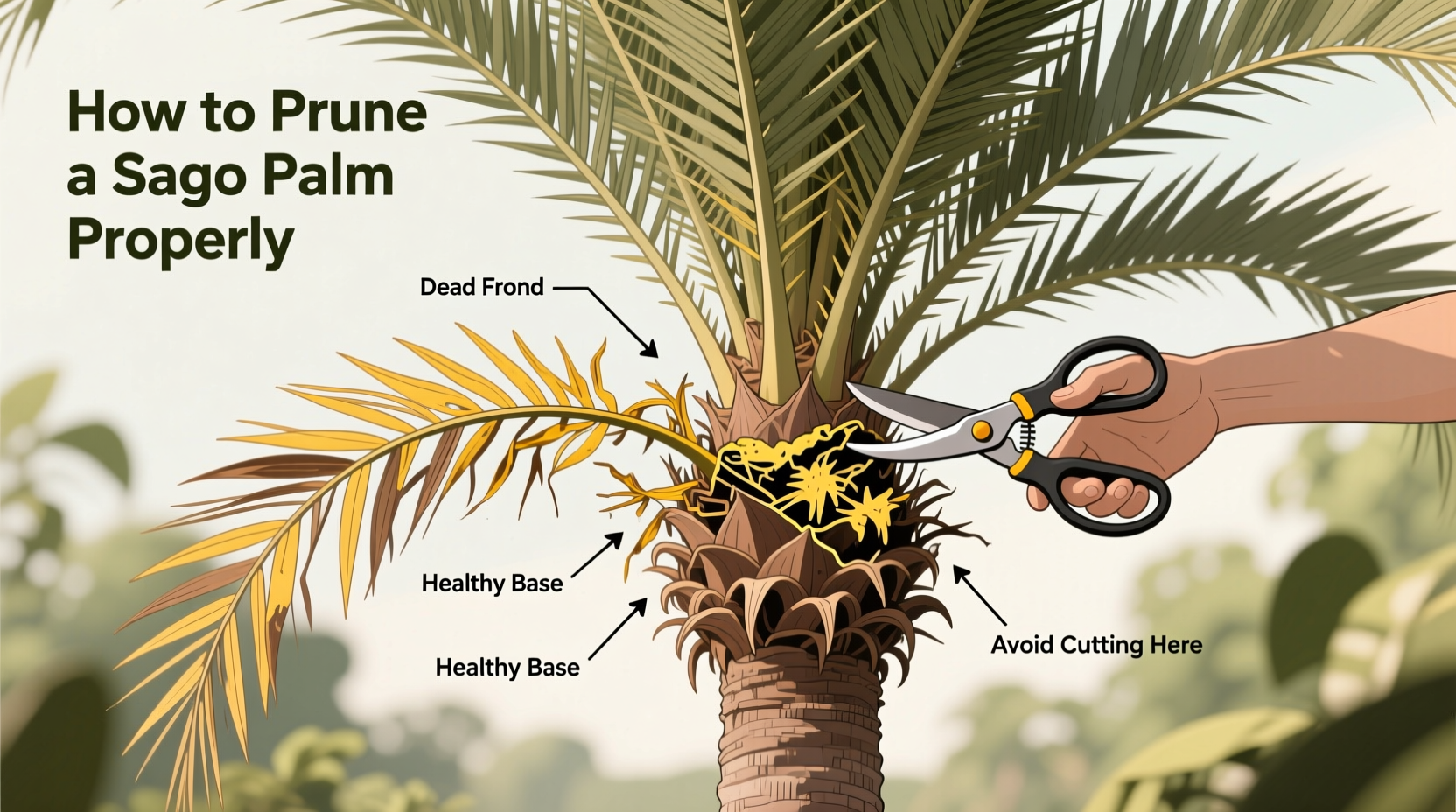 how do you prune a sago palm