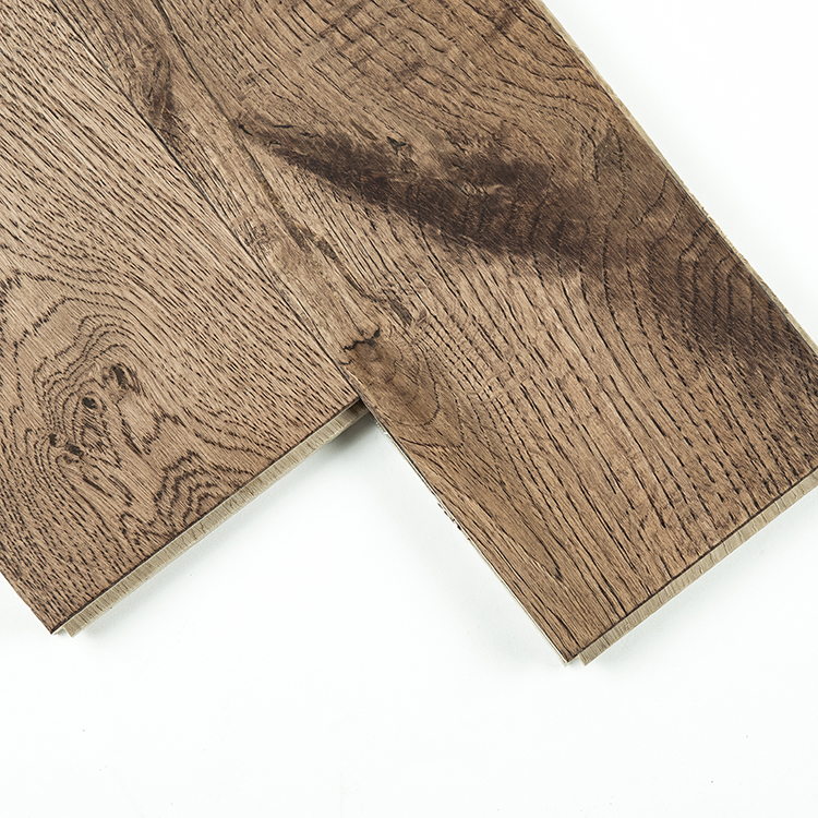 Manufacturer custom size solid white oak smoke wood solid flooring