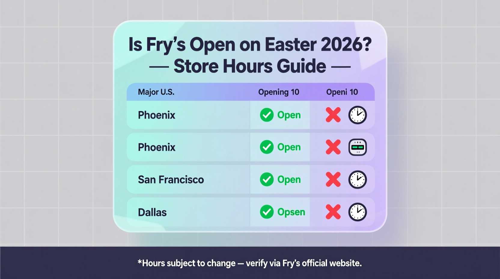 is frys open on easter 2026