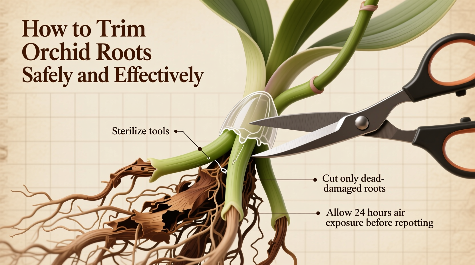 How to Trim Orchid Roots Safely and Effectively