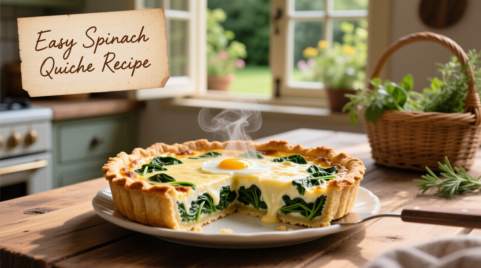 Easy Spinach Quiche Recipe in 45 Minutes (10 Ingredients)