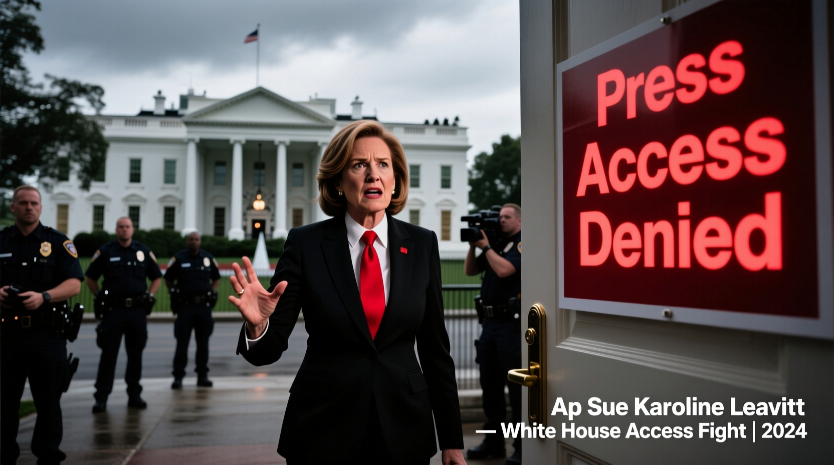 why did ap sue karoline leavitt white house access fight