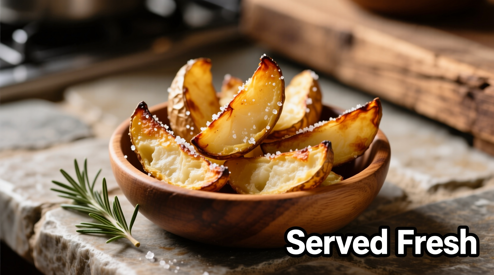 roasted potato wedges