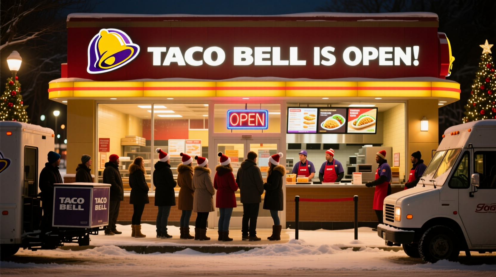 is tacobell open on christmas eve