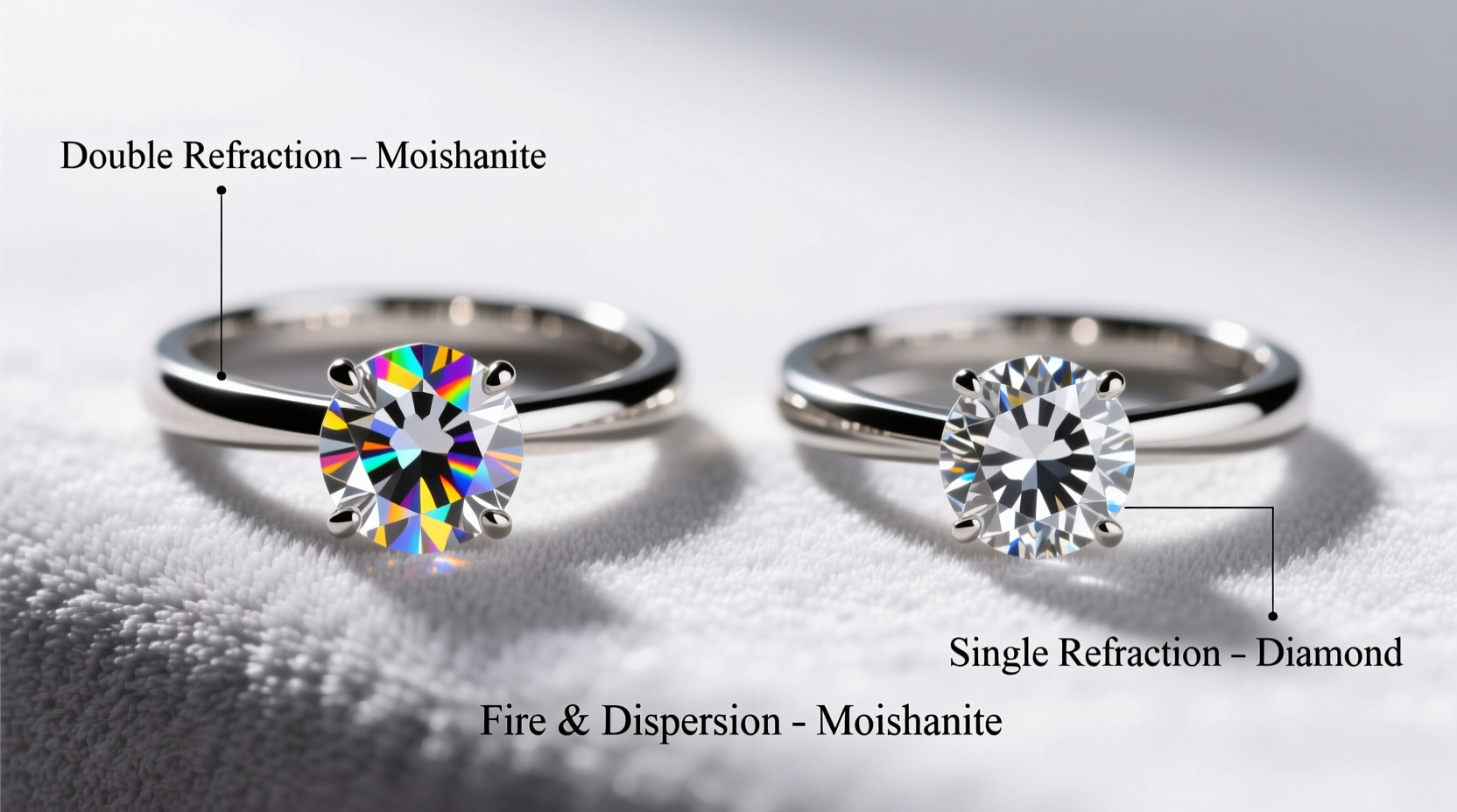 how to identify moissanite and diamond rings a practical guide to spotting key differences
