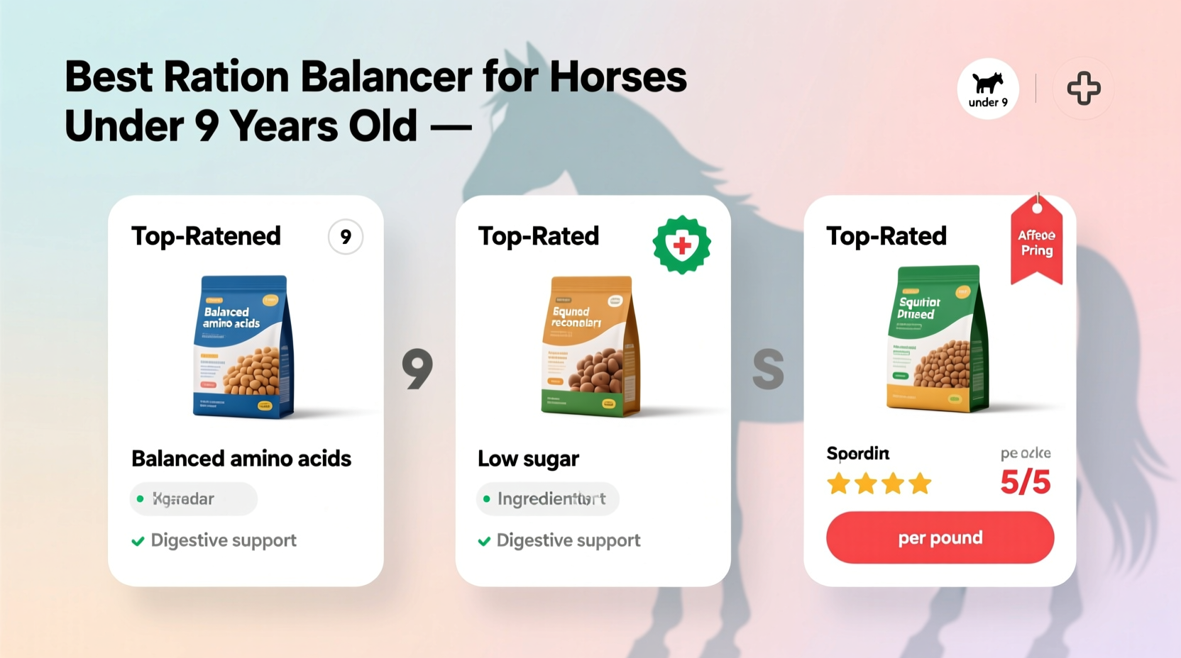 affordable options for the best ration balancer for horses under 9