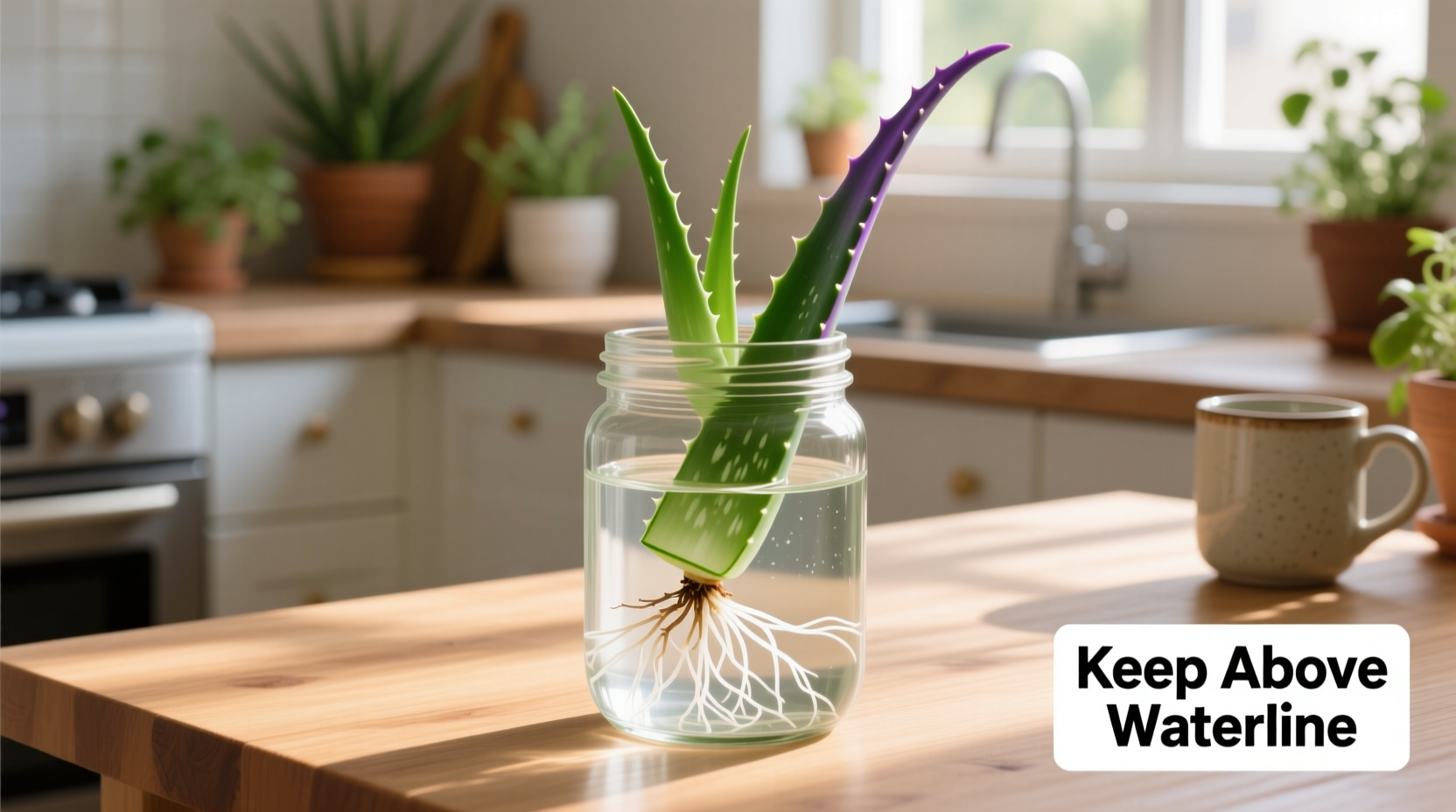 how to grow aloe vera in water