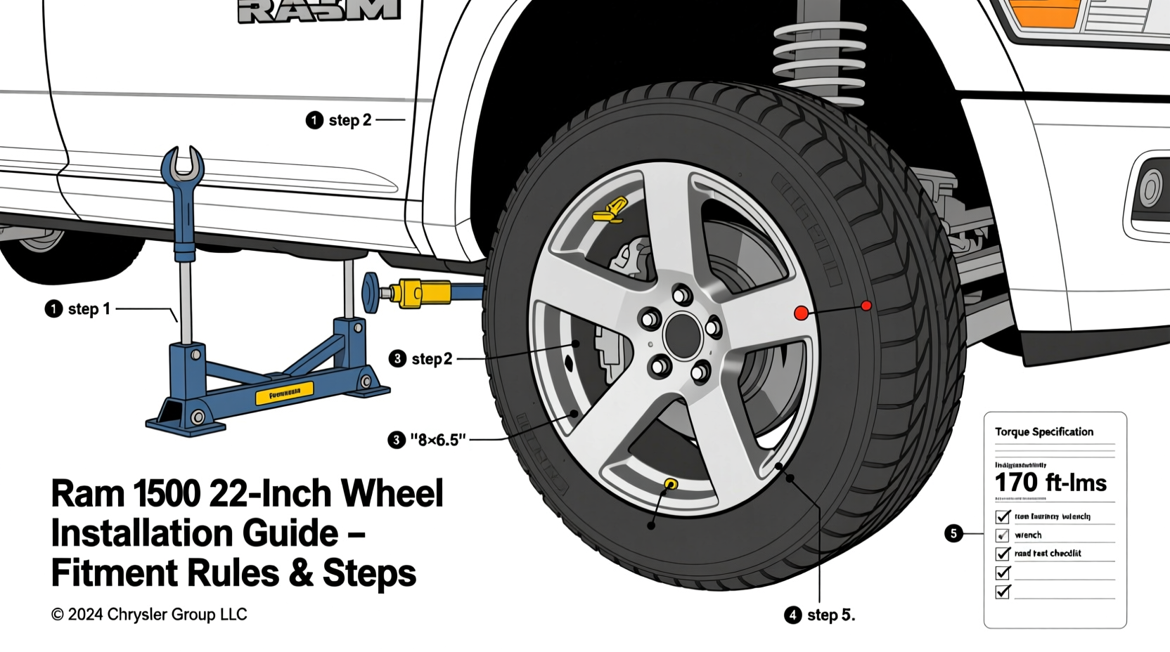 ram 1500 22 inch install guide