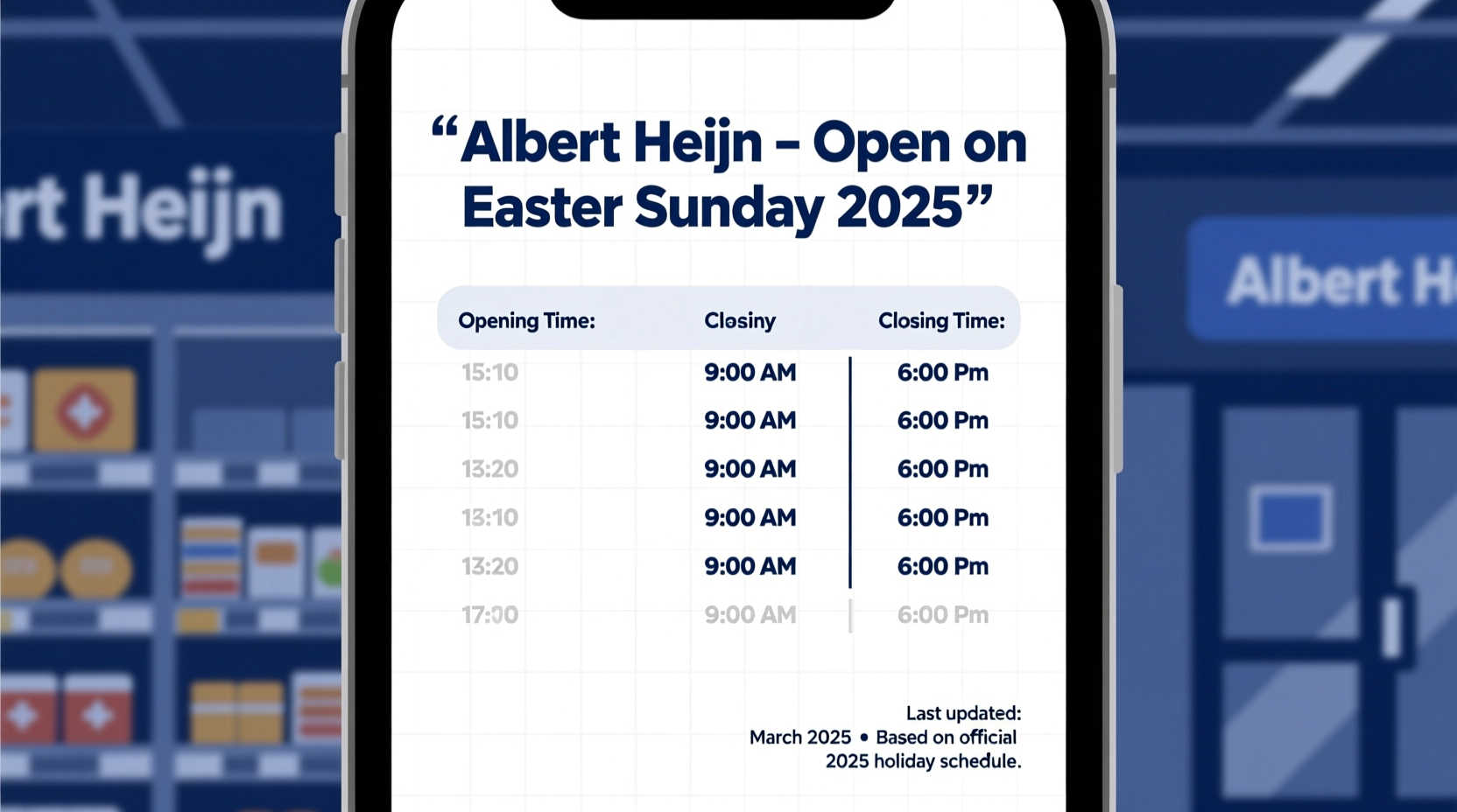 is albert heijn open on easter sunday