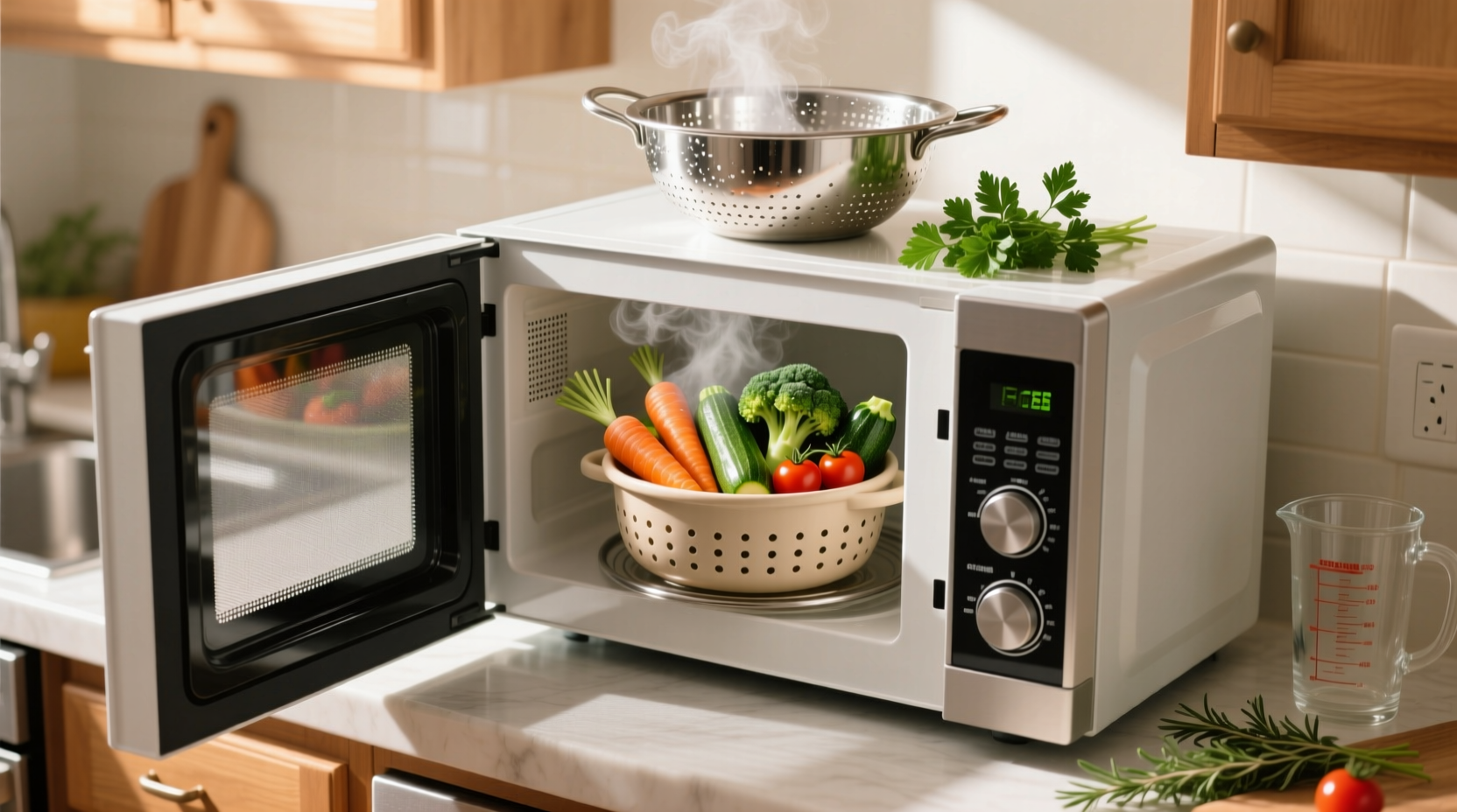how to steam vegetables in the microwave