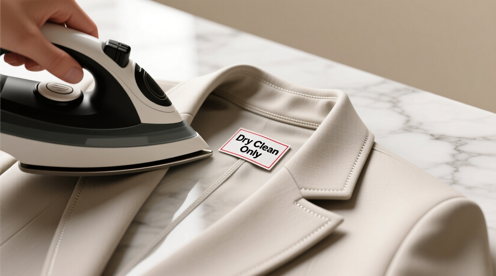can you iron dry clean only clothing