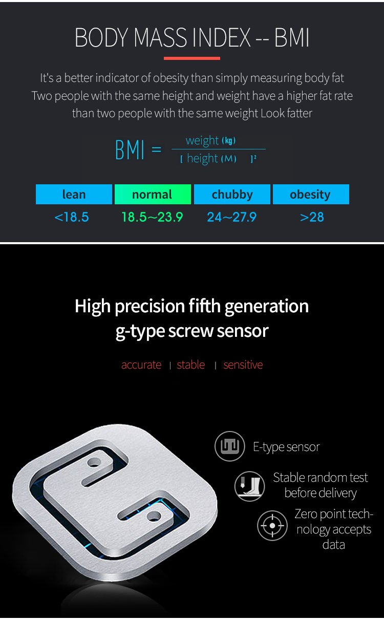 oem 工厂 250千克数字家用电子身体脂肪体重秤与高清白色 lcd