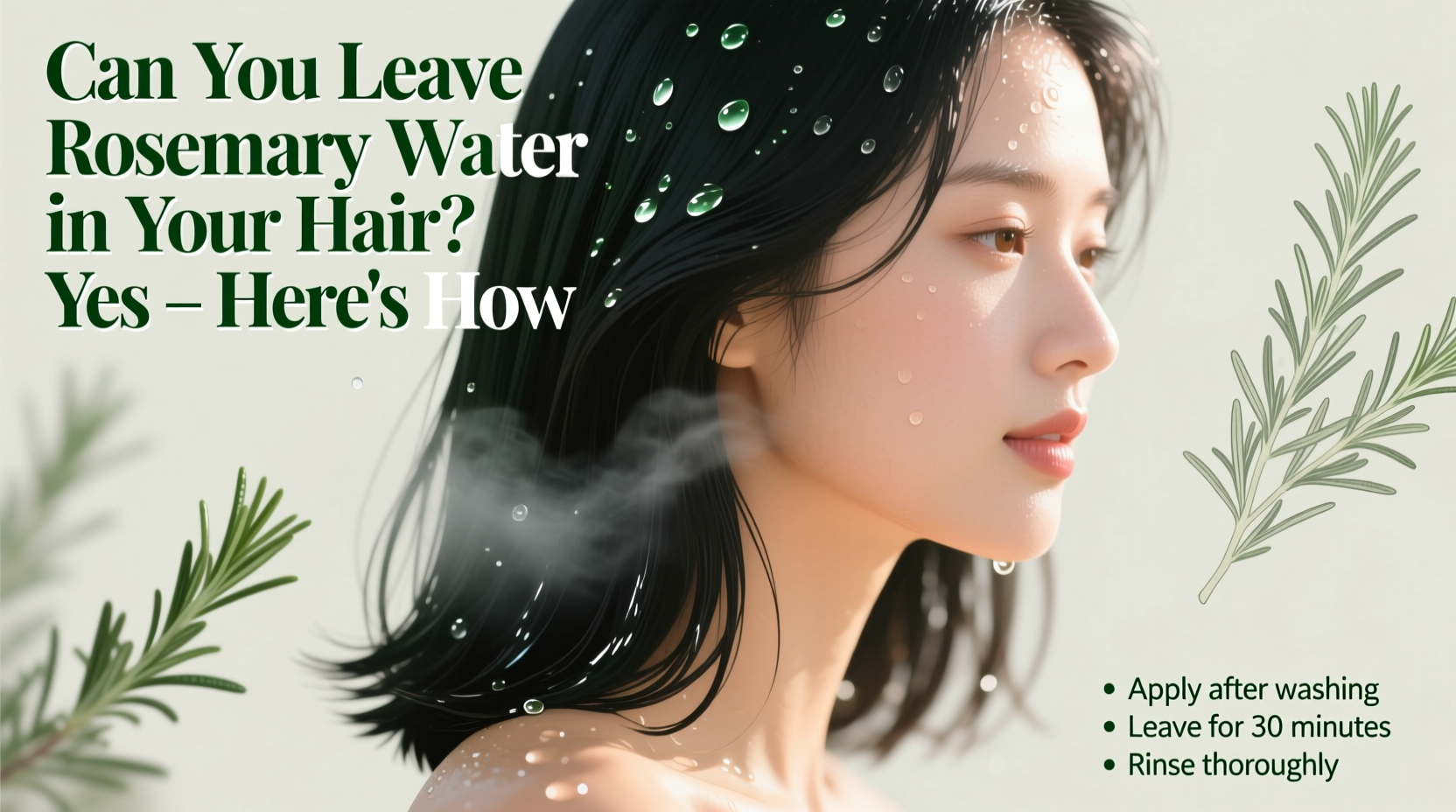 can you leave rosemary water in your hair