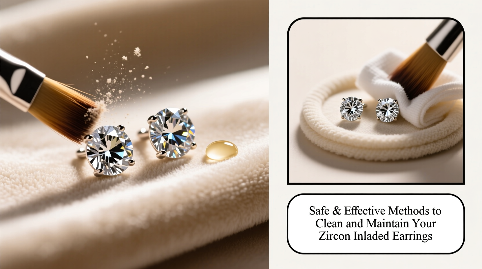 safe and effective methods to clean and maintain your zircon inlaid earrings