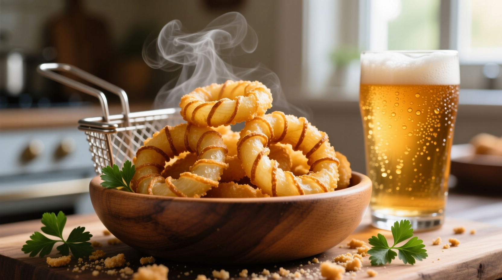 onion rings with beer batter