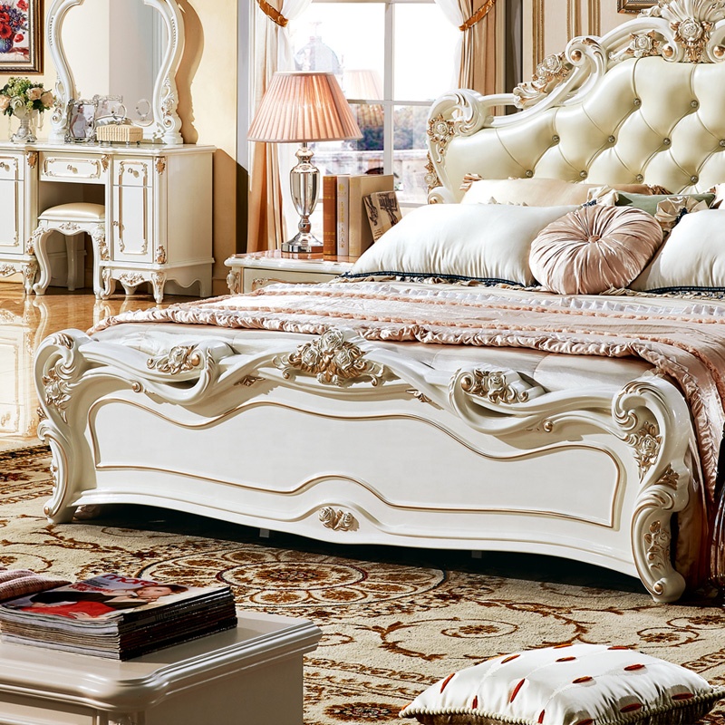 Cheap European bedroom furniture pink princess bed