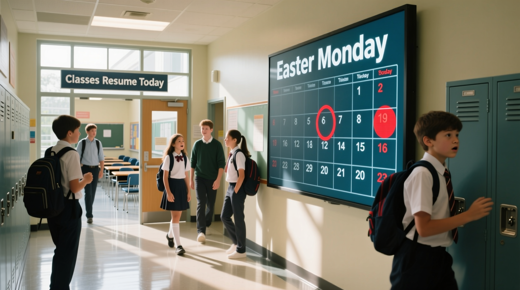 do people go to school on easter monday