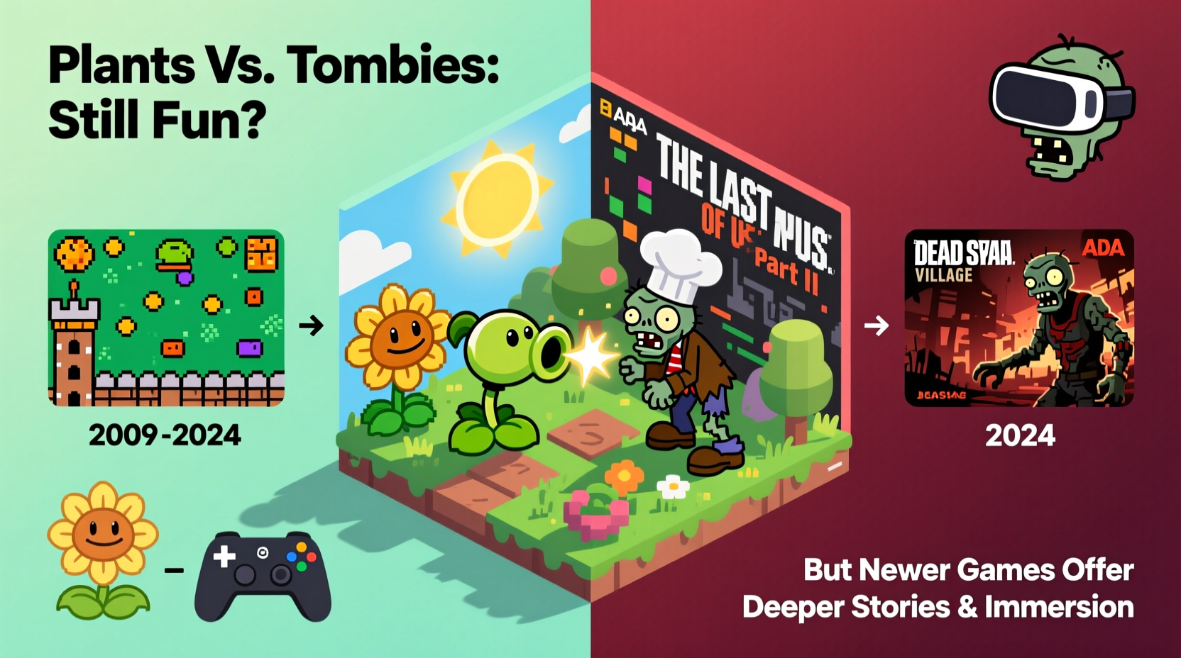 is plants vs zombies still worth playing in 2024 or are there better zombie games now