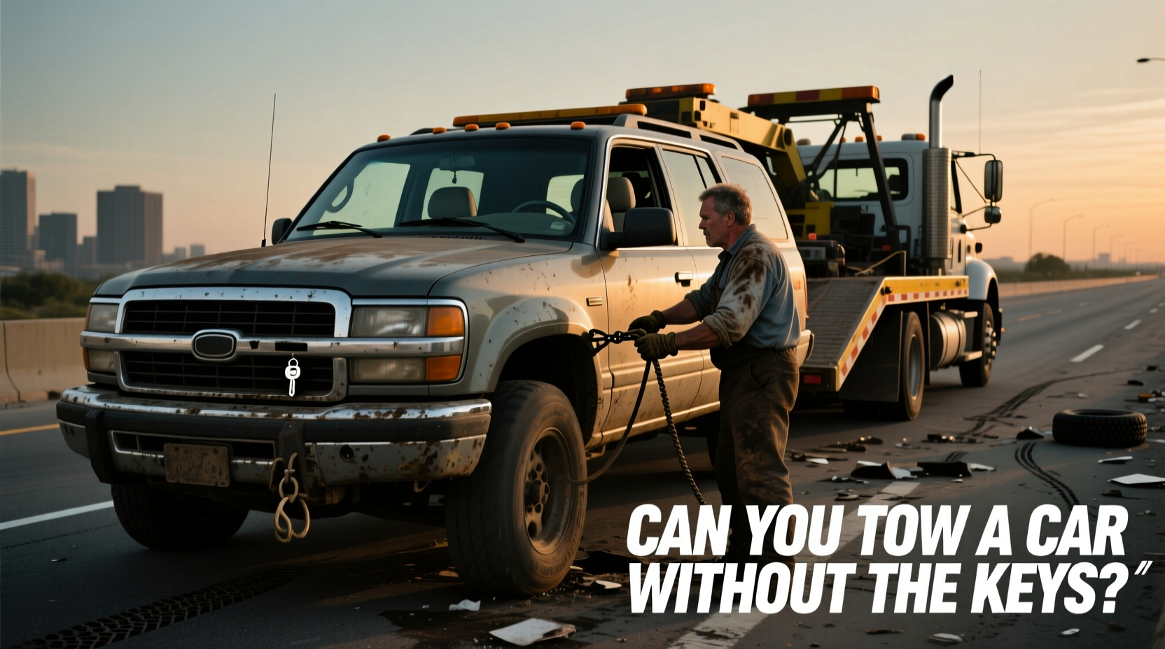 can you tow a car without the keys