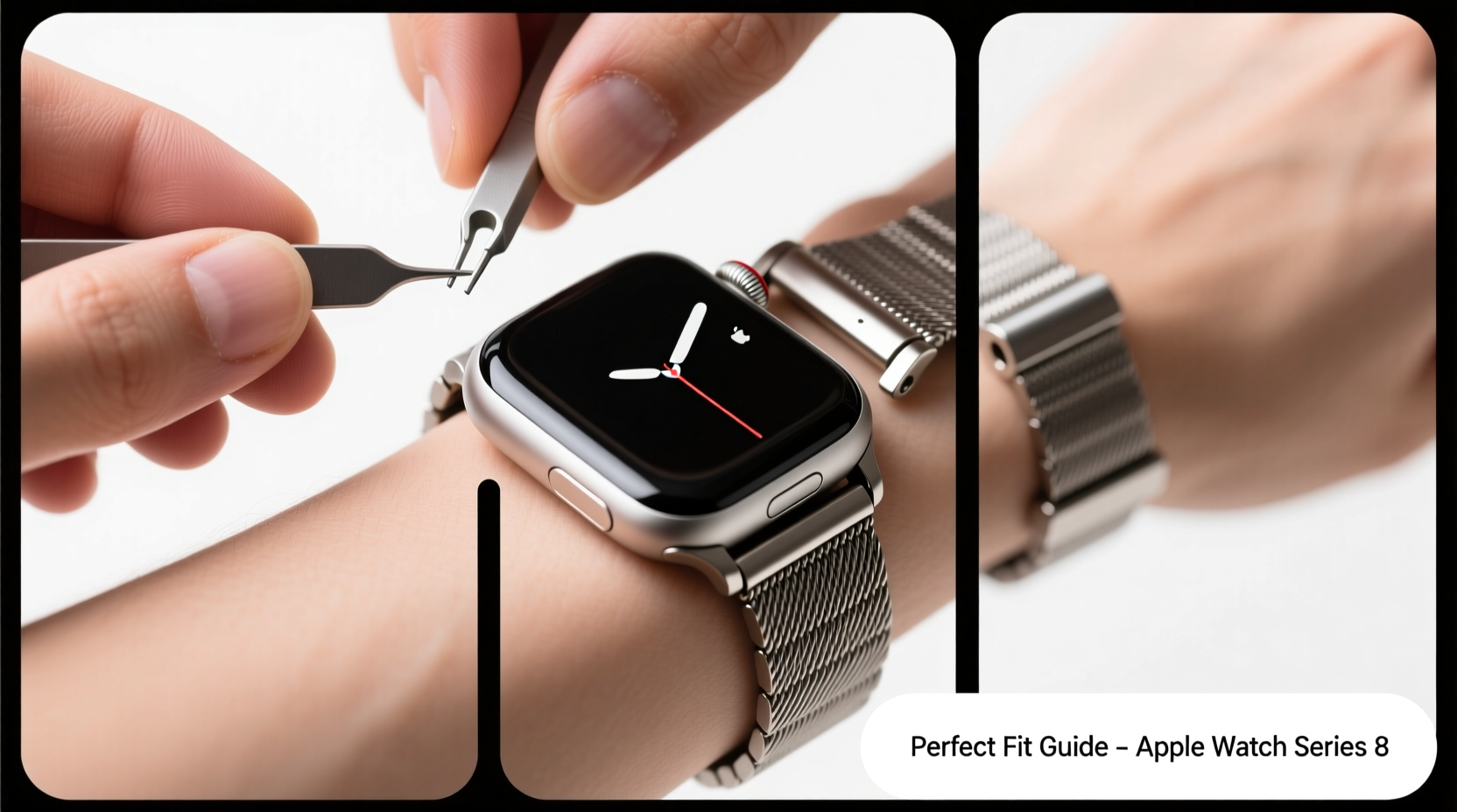 step by step guide to installing a metal elastic bracelet on your iwatch for a perfect fit