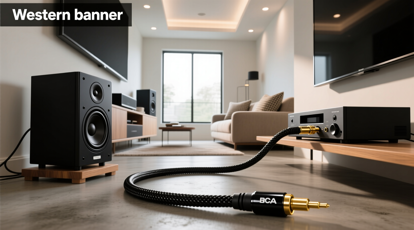 2 to 1 rca cable for subwoofer shielding fit