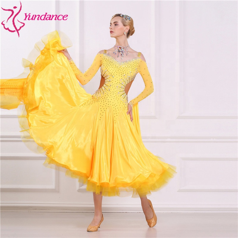 B-1695 Imported Fabrics Women Ballroom Dance Party Dress High-end Modern Smooth Dance Dress For Competition