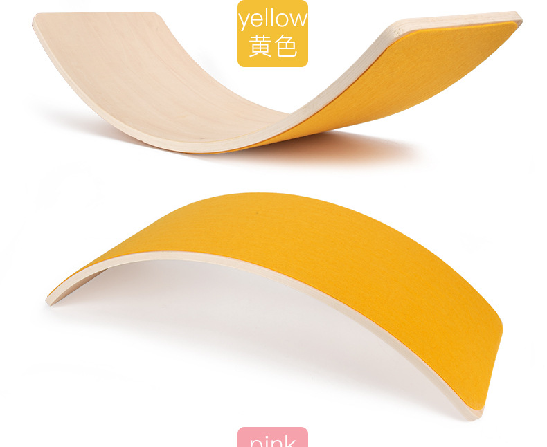 Hot Sale Educational Toys Wooden Montessori Kid Balance Board Toys Bending Balance Board Wobble Balance Board