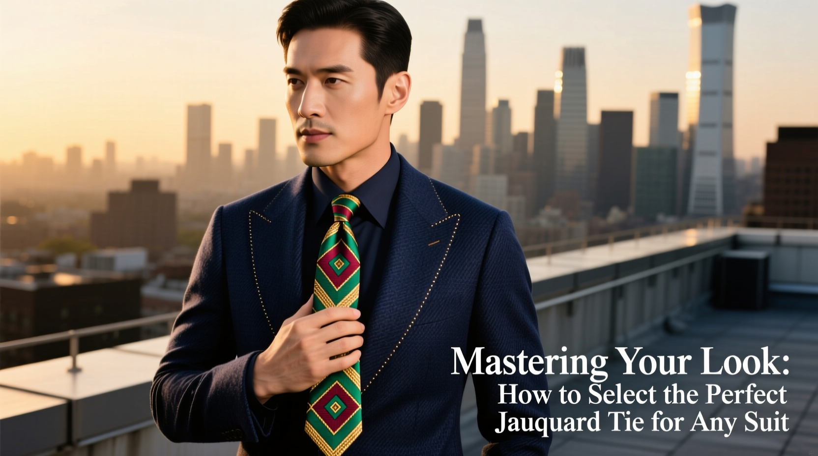mastering your look how to select the perfect jacquard tie for any suit