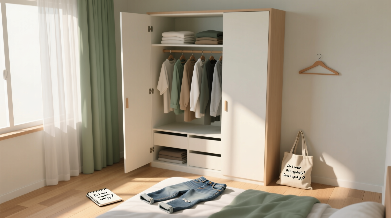 questions to ask when decluttering wardrobe
