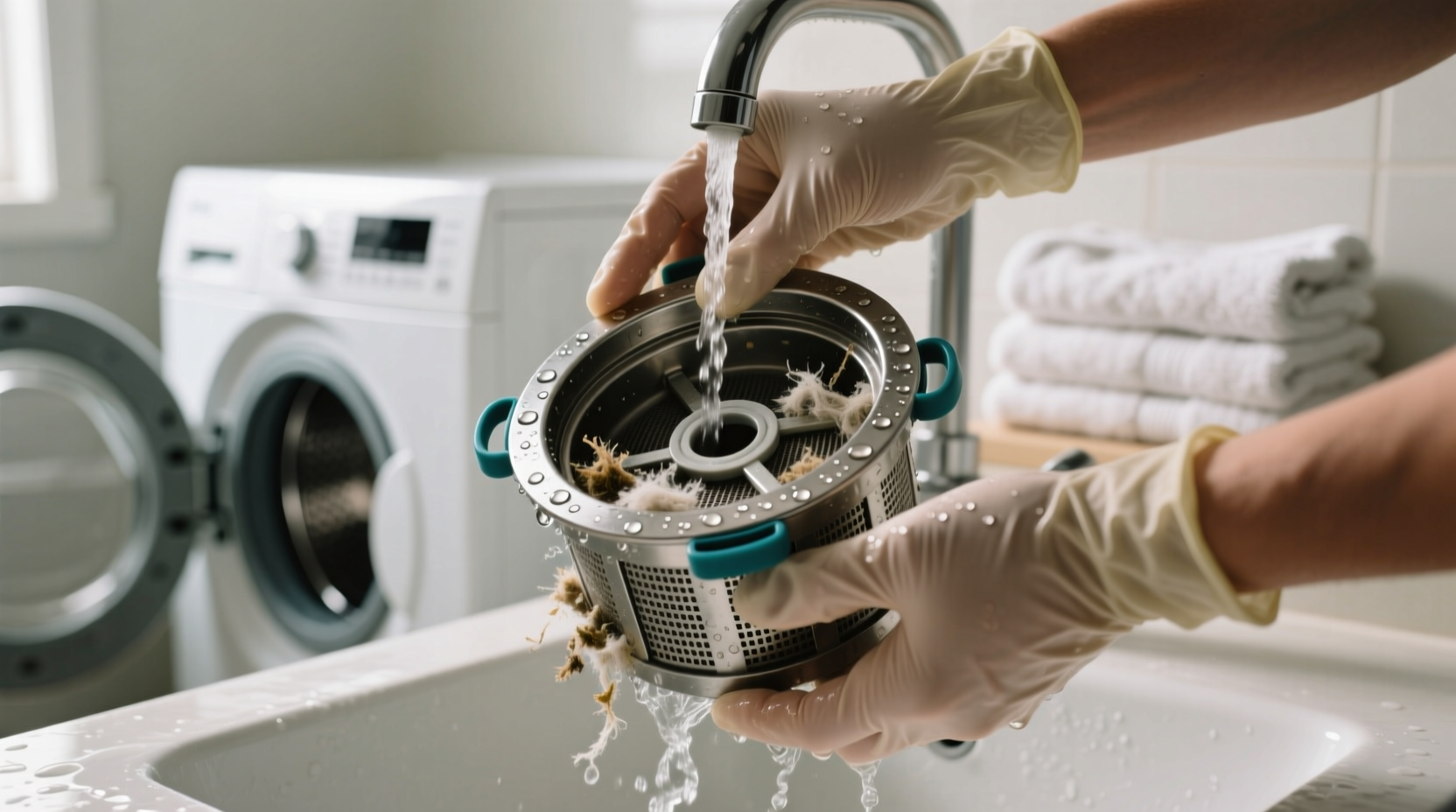 how to clean a washing machine filter