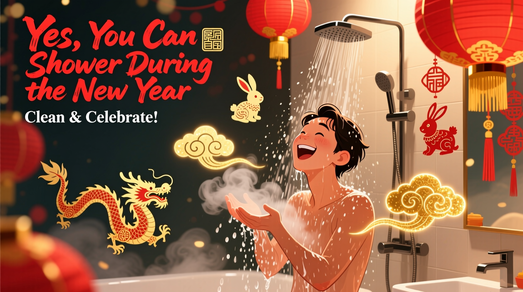 can you take a shower during the new year