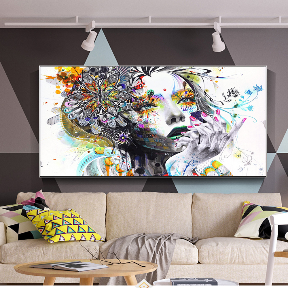 Butterfly girl abstract art painting print poster prints decorative painting