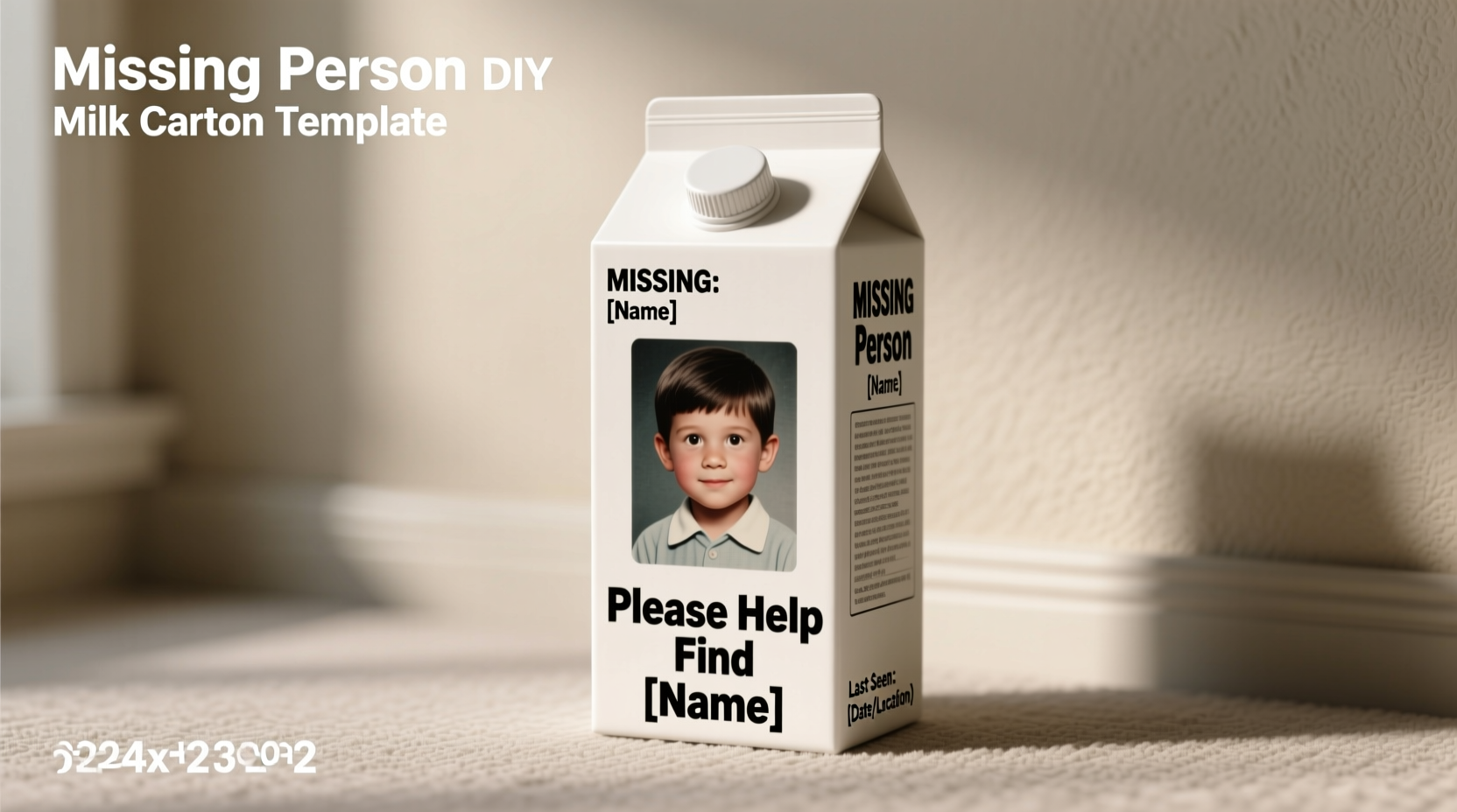 Missing Person Milk Carton Template: History and DIY Guide, image size:1664x928