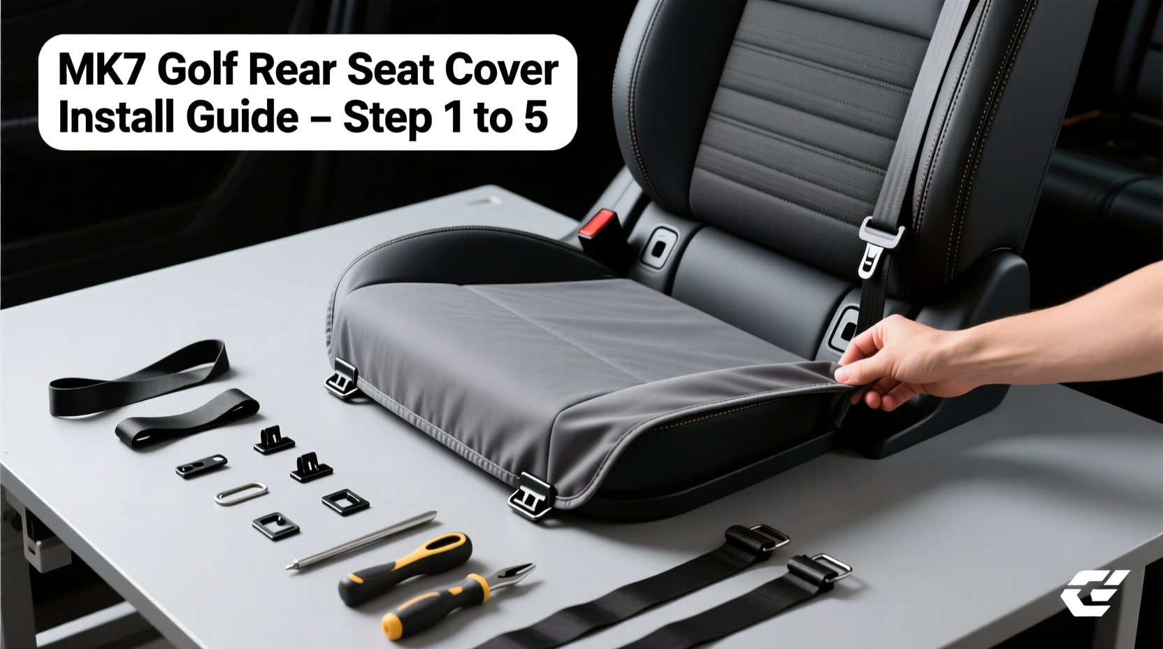 mk7 golf rear seat cover install diy